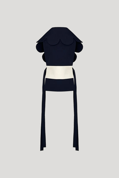 Dark Blue & Beige Itachi Vest