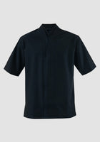 Navy Part 5 loose shirt with double collar