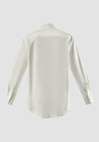 White Part 5 collarless long sleeve shirt