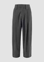 Dark grey wide leg pleated trousers