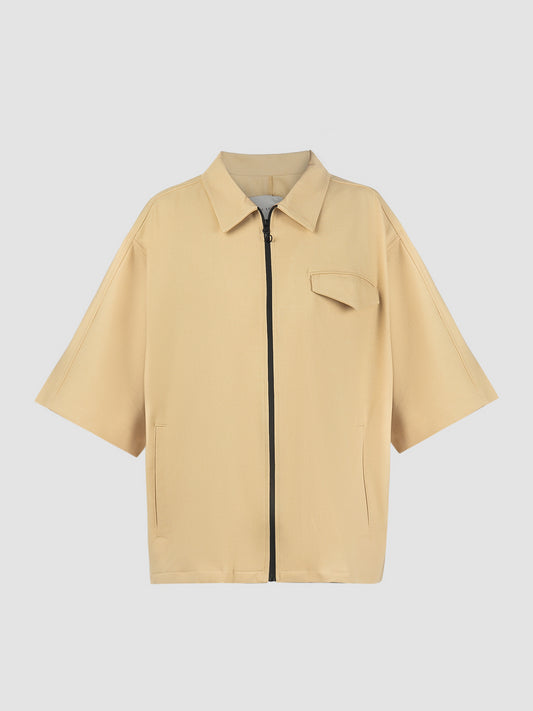 Butter oversized cropped jacket with pocket