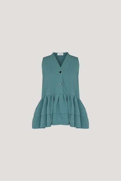 Azure Blue Koke Top