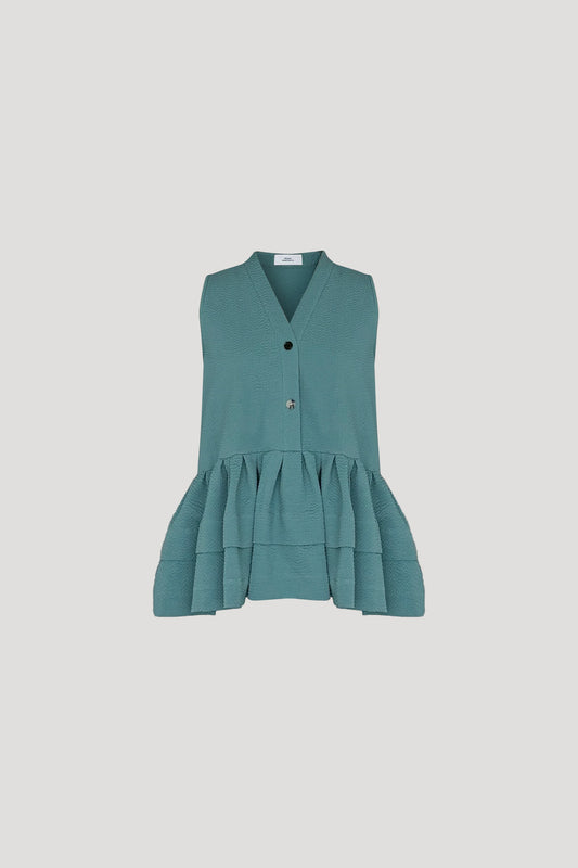 Azure Blue Koke Top