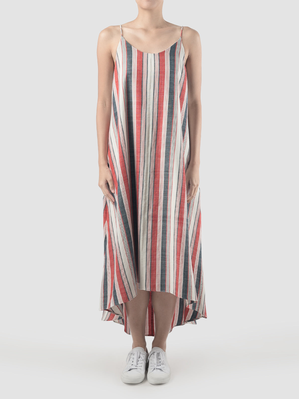 Red Lurik long camisole dress