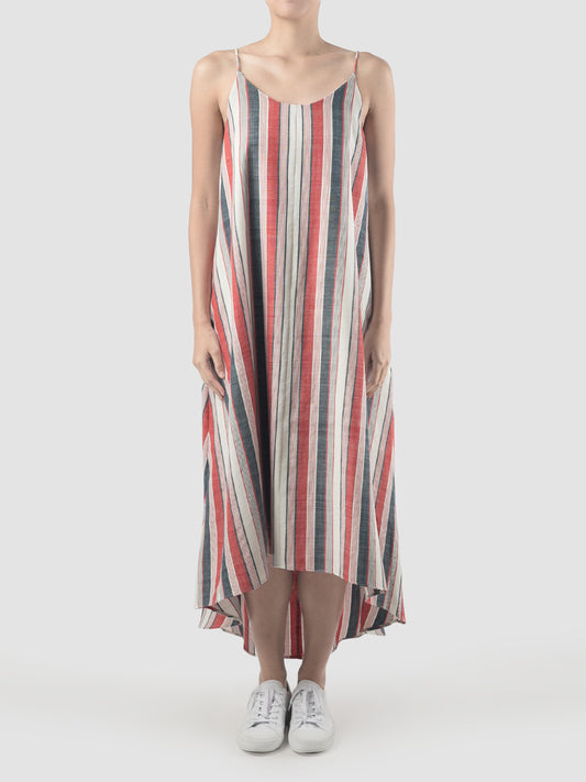 Red Lurik long camisole dress