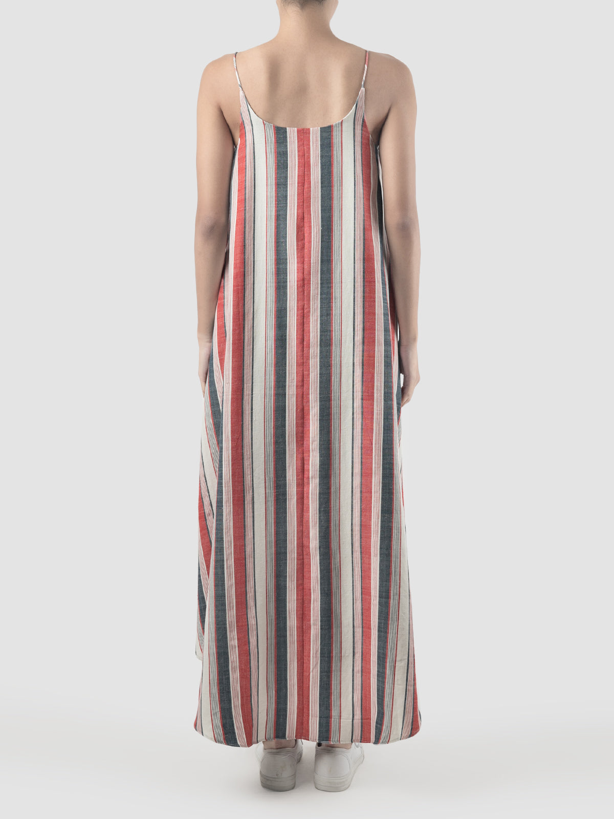 Red Lurik long camisole dress