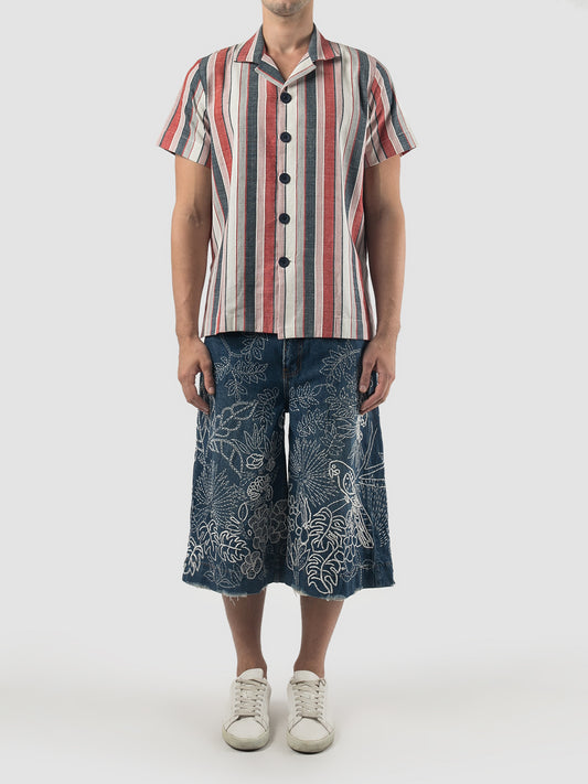 Red Lurik bowling shirt