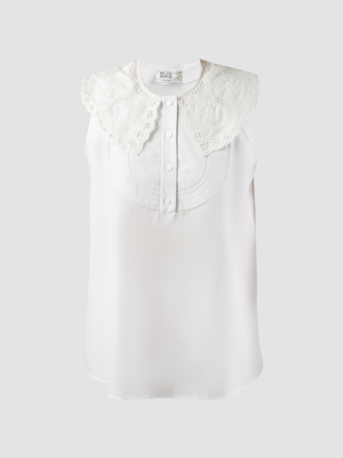 Off-white Harsa lace-collared sleeveless Millie blouse