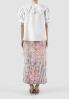 Daksa off white Michelle blouse with embroidered collar