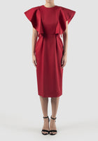 Red Ivor midi dress