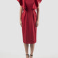 Red Ivor midi dress