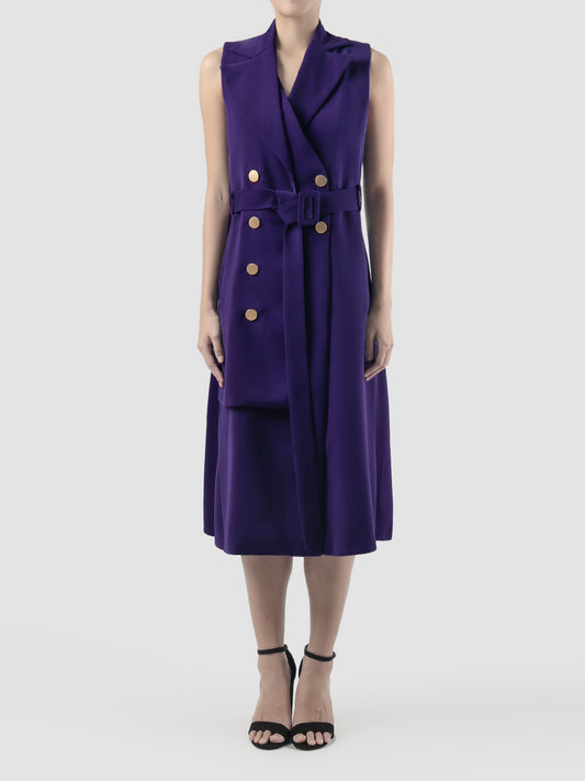 Purple Avy sleeveless coat
