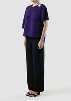 Purple Avy cape-style blouse