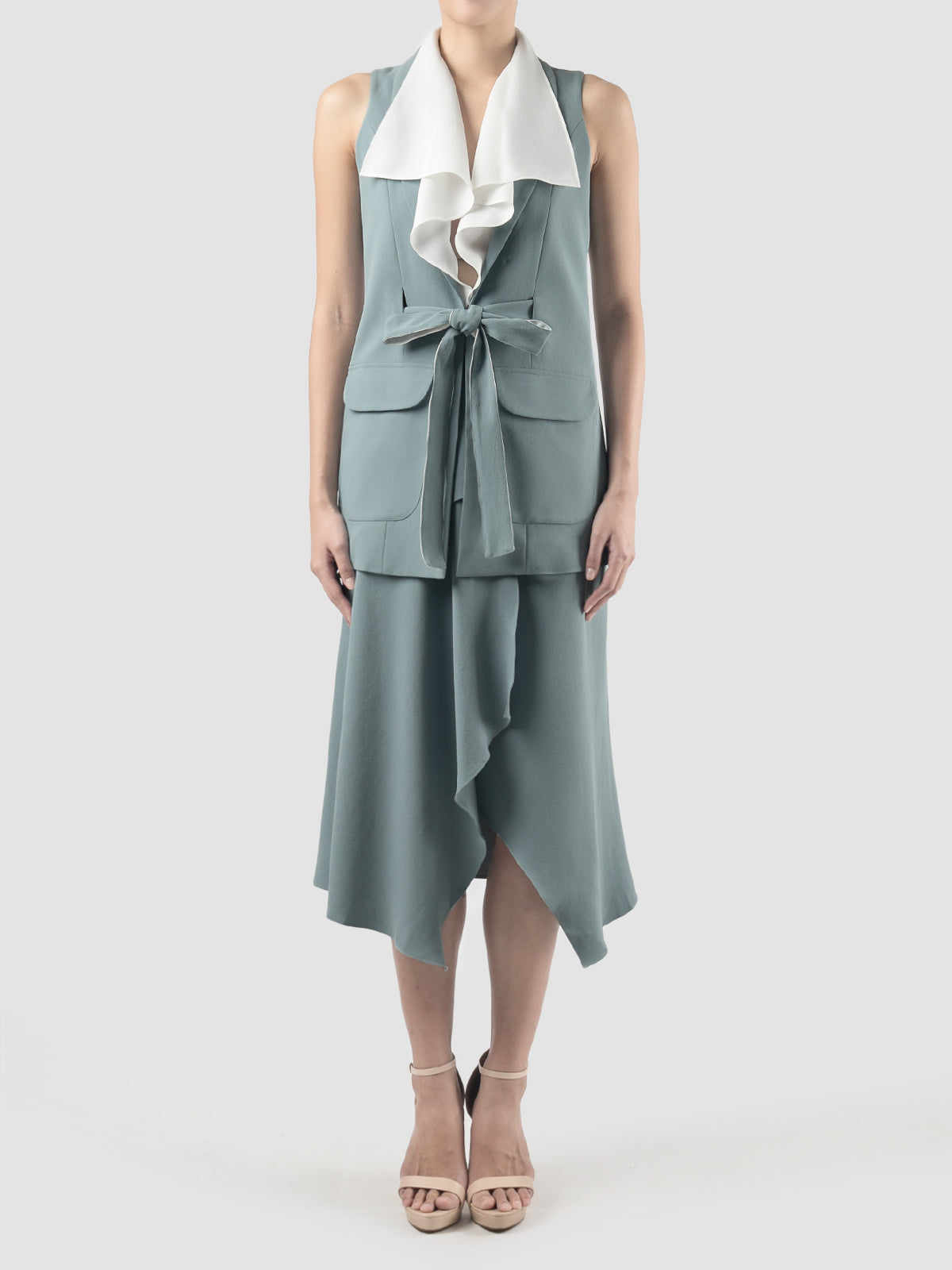 Grey Penta sleeveless jacket