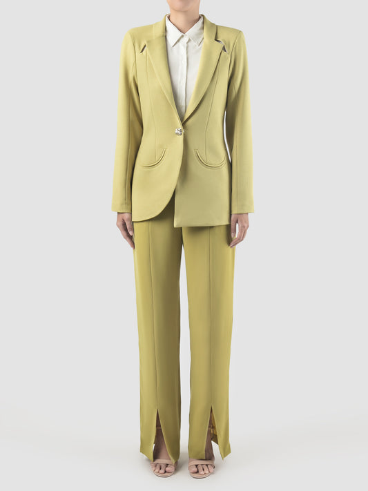 Lime green Ellipse long-sleeved jacket