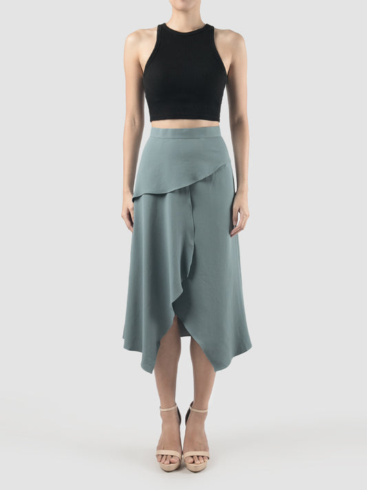 Grey Prism midi skirt