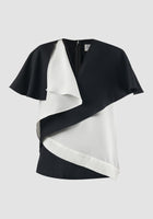Navy Ellipse short sleeved blouse