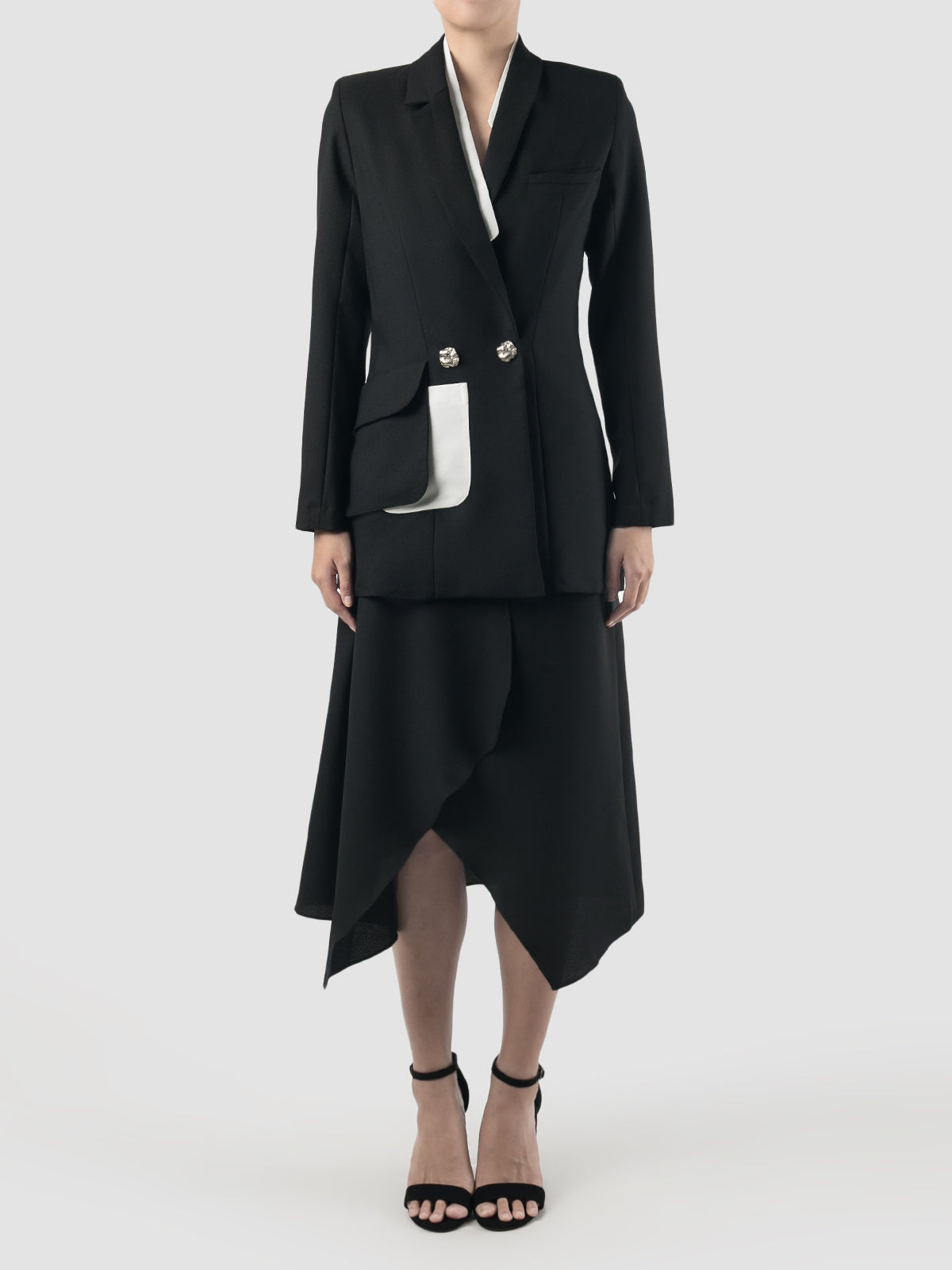 Black Hexa long-sleeved jacket
