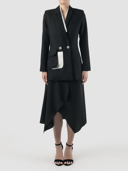 Black Hexa long-sleeved jacket