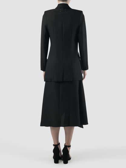 Black Hexa long-sleeved jacket