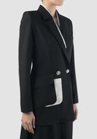 Black Hexa long-sleeved jacket