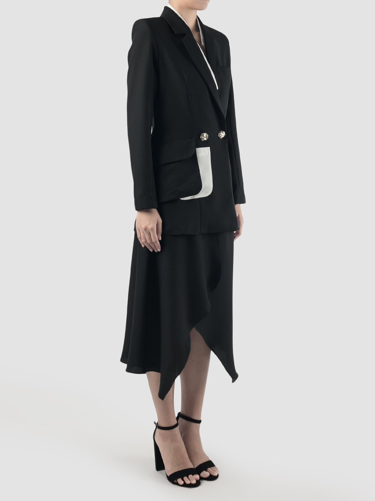 Black Hexa long-sleeved jacket