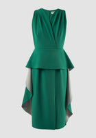 Green Liv dress with peplum