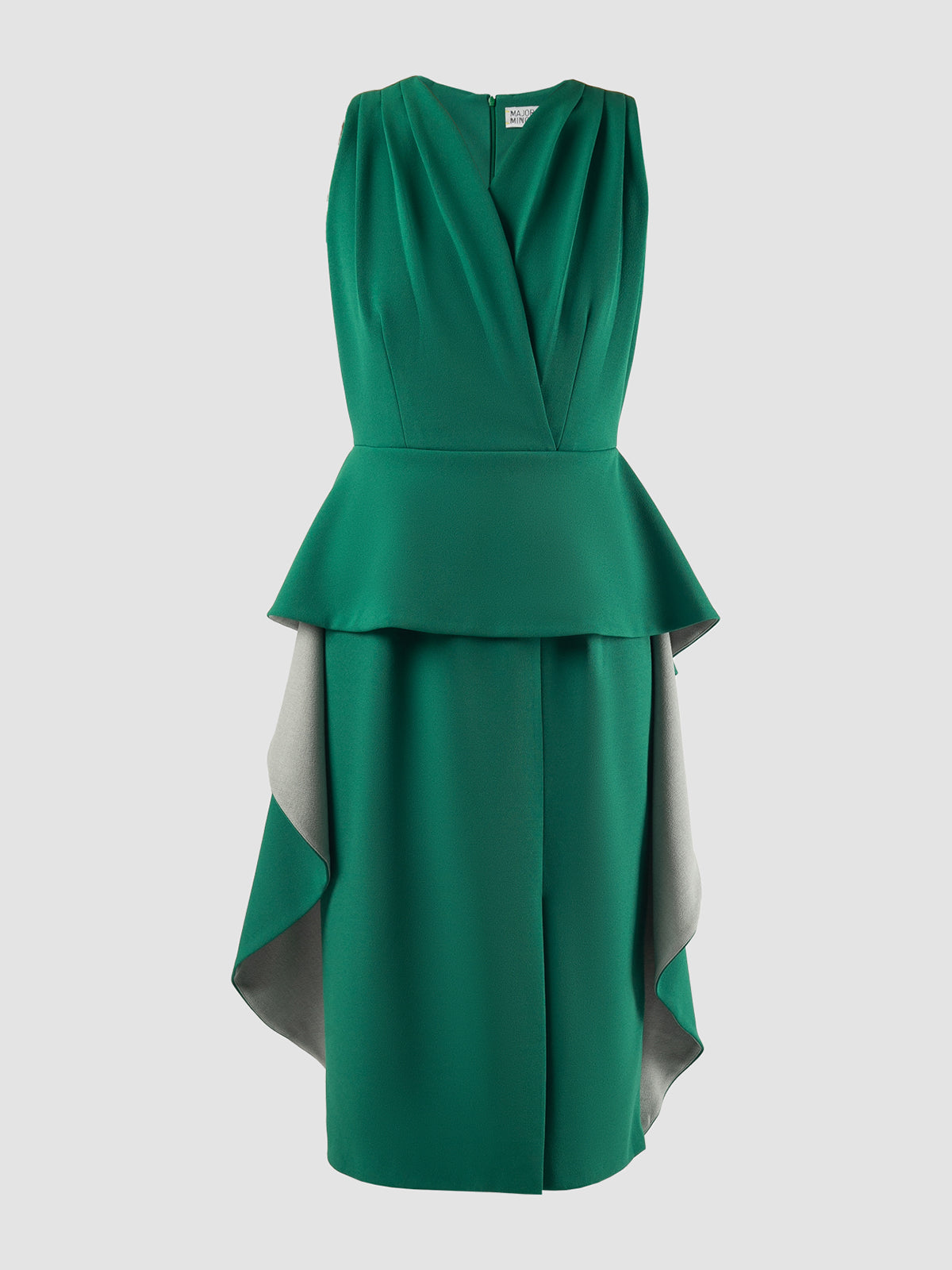 Green Liv dress with peplum