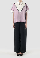 Purple Penta short-sleeved blouse