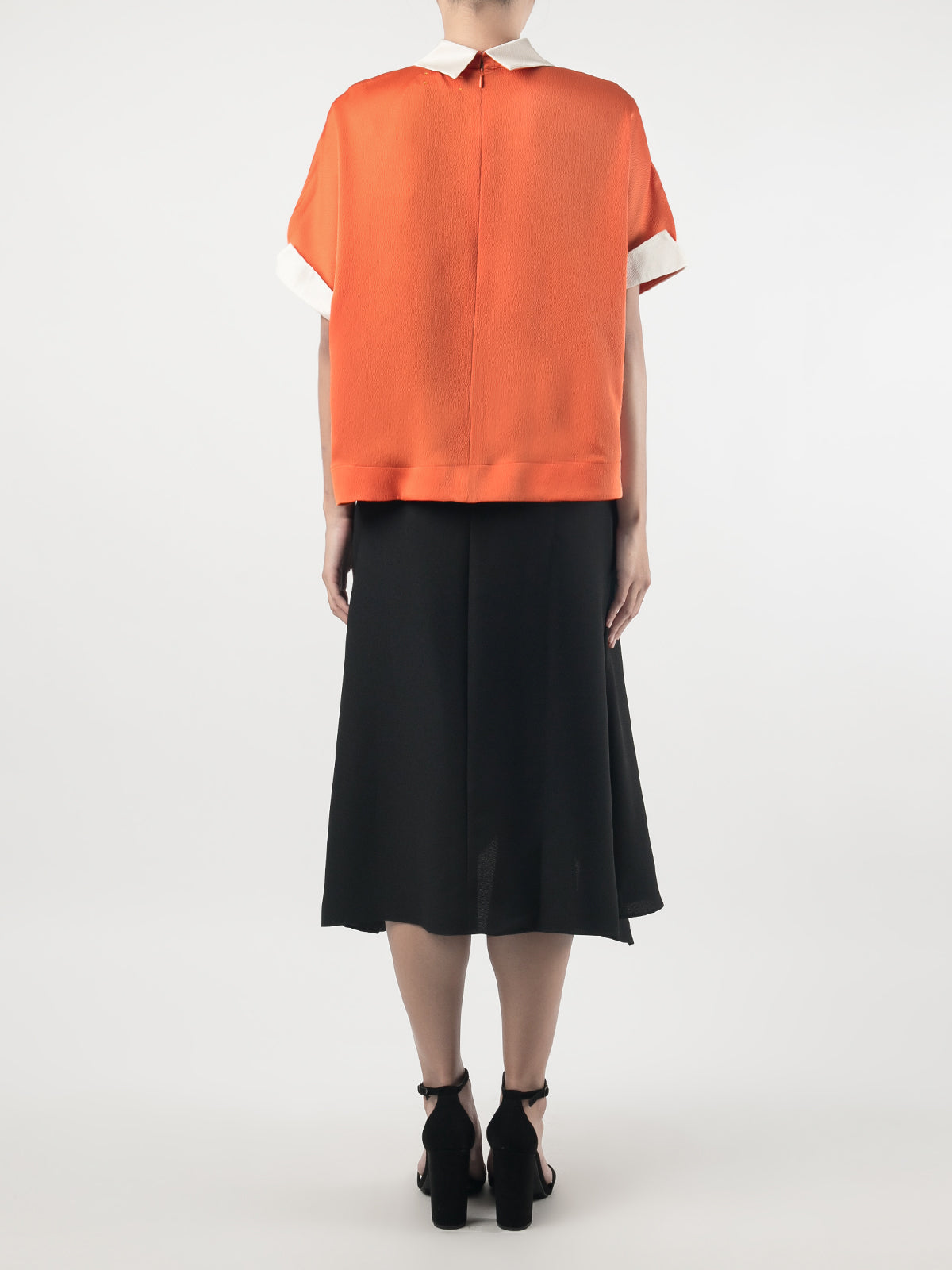 Orange Penta short-sleeved blouse