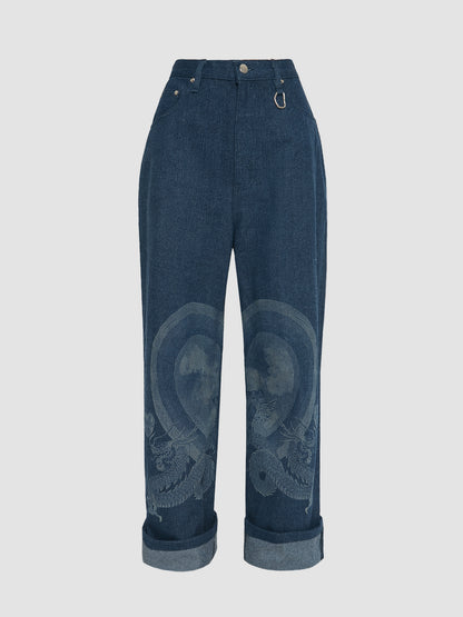MORAL x Andre Yoga Printed Denim Jeans