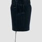 Night blue Woven mini suit skirt
