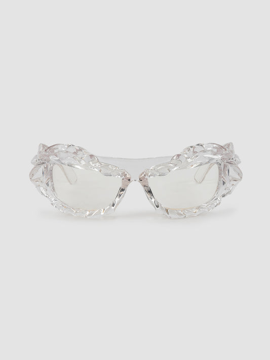 Clear Accessory twisted sunglasses