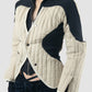 Beige woven quilted silhouette jacket