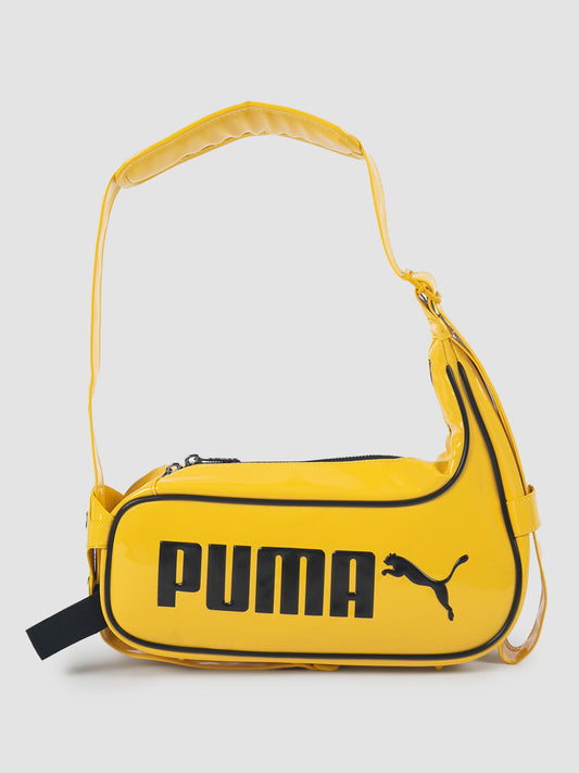 Leather PUMA X OTTOLINGER Bag in Lemon Chrome