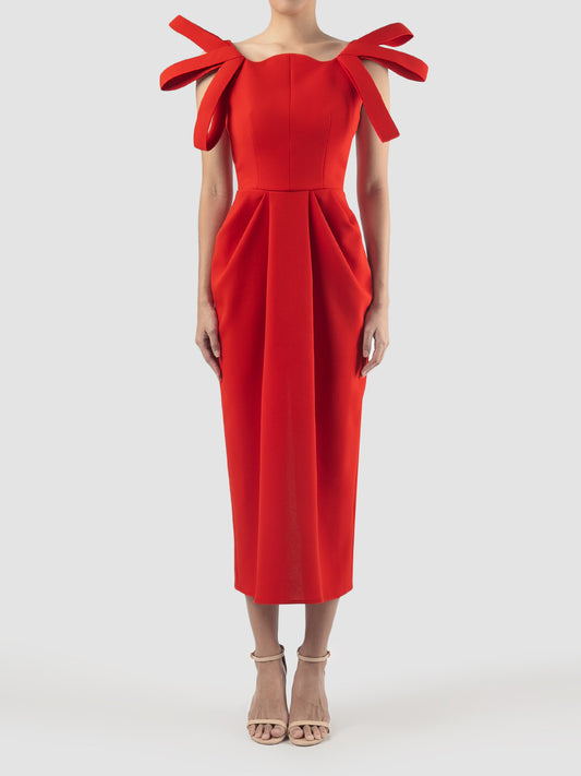 Halibut Dress In Scarlett Red