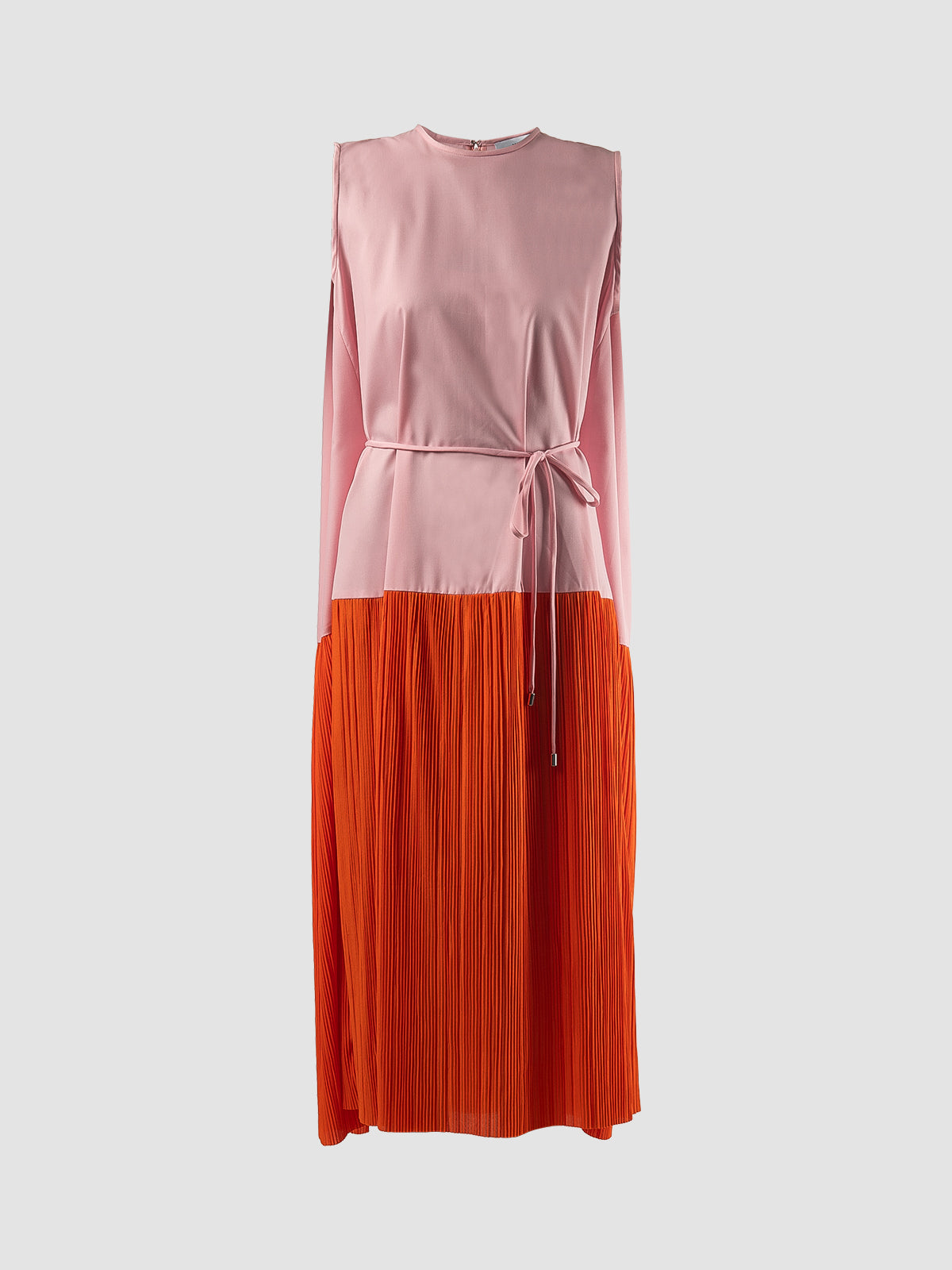 Rose pink-orange Haddock pleat dress