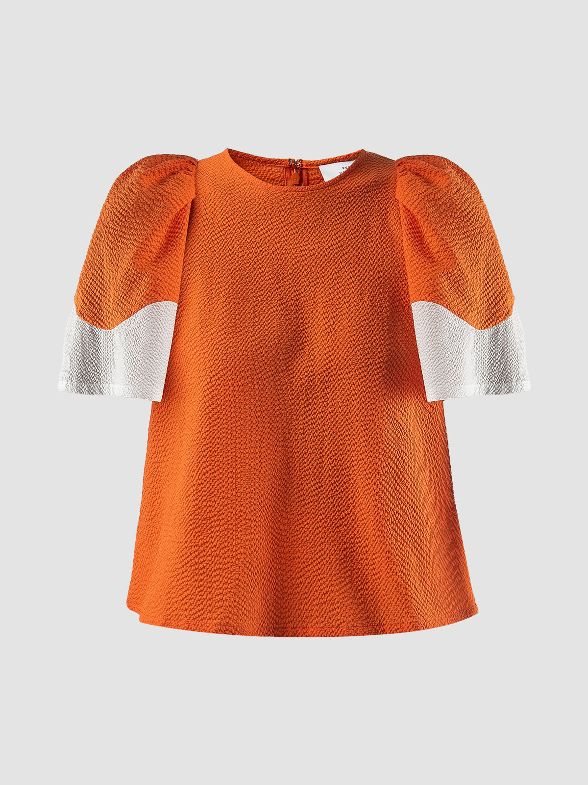 Orange Fluke short-sleeved blouse