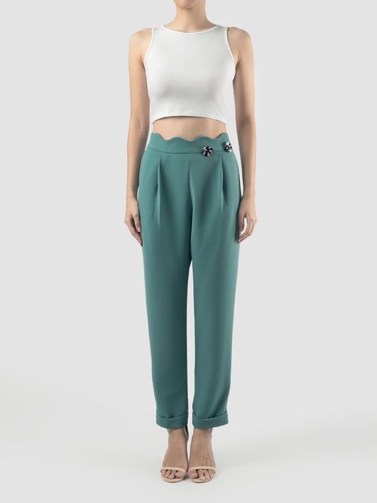 Mineral green Squid tapered pants
