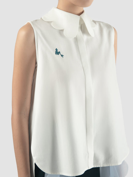 White Fathom sleeveless shirt