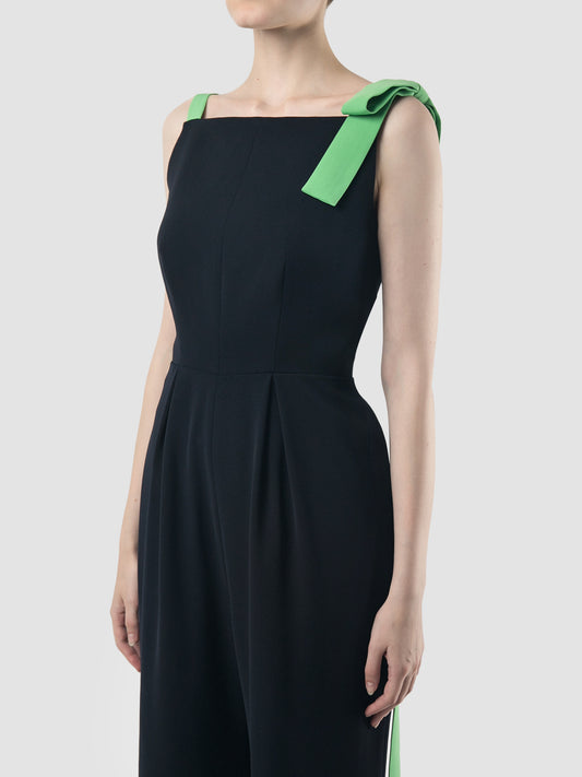 Zounder Jumpsuit In Night Blue/ Forest Green