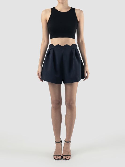 Dark blue Dab pleated shorts