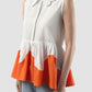 White-orange blue Krill sleeveless shirt