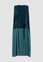 Nile blue-turquiose Haddock pleat dress