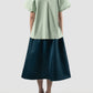 Norway green Biennis shirt with scalloped short sleeves