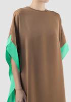 Chalumeau clay brown maxi kaftan dress