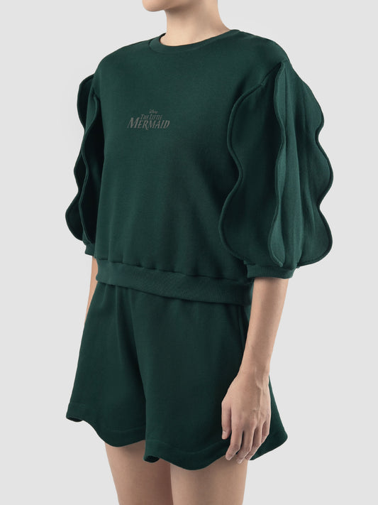 Green Undersea pullover and shorts set