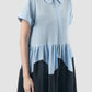 Tambourine blizzard blue short-sleeved tiered maxi dress