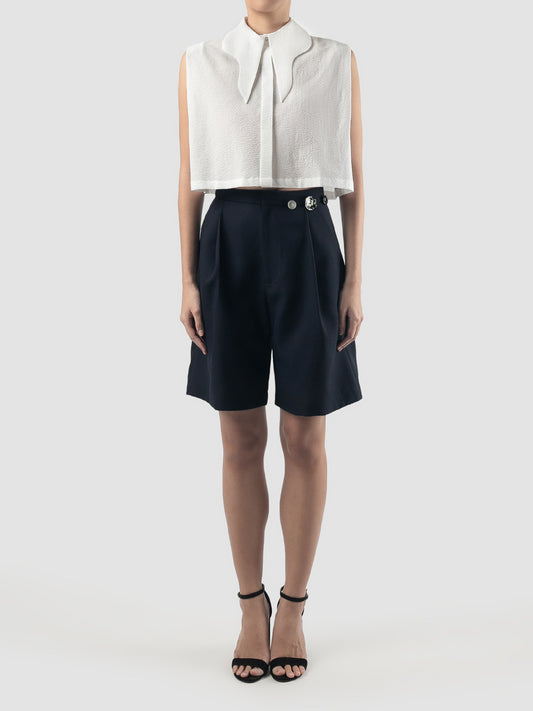 White Clam cropped shirt