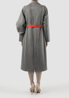 Excavation Long Outerwear In Grey